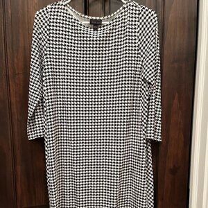 J. Jill Wearever Collection Houndstooth A-Line Dress, Size S